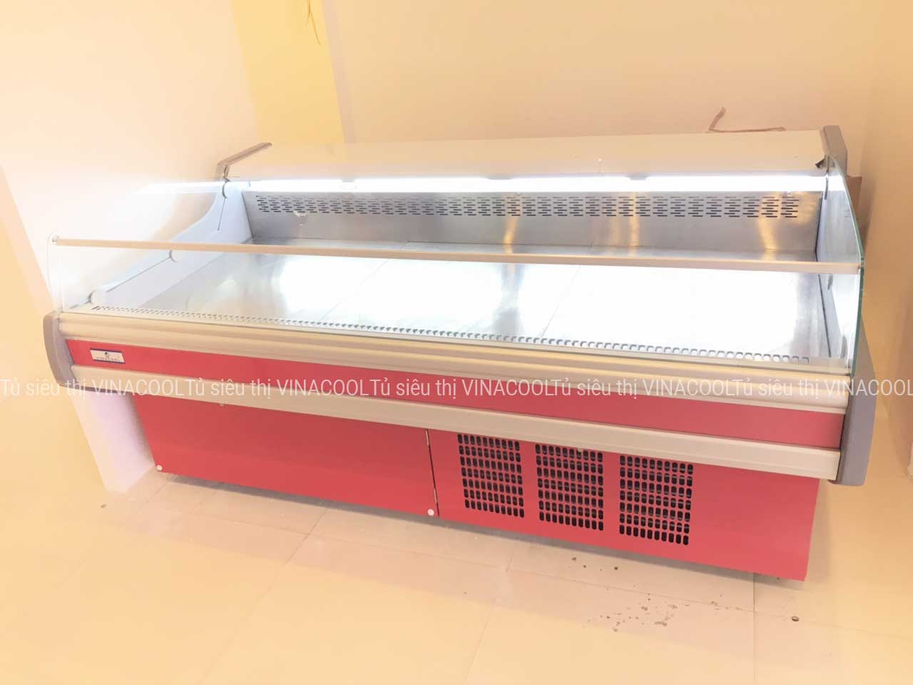 tủ bảo quản thịt tươi không cửa có rèm