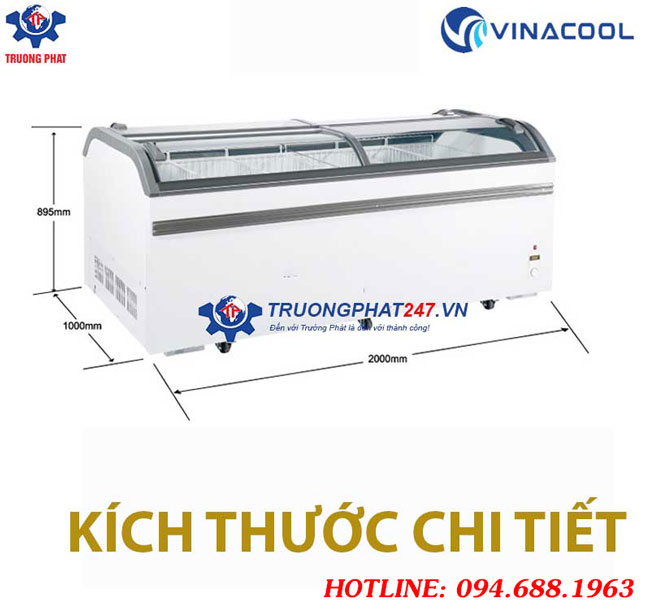 Kích thước tủ đông WD4-1008