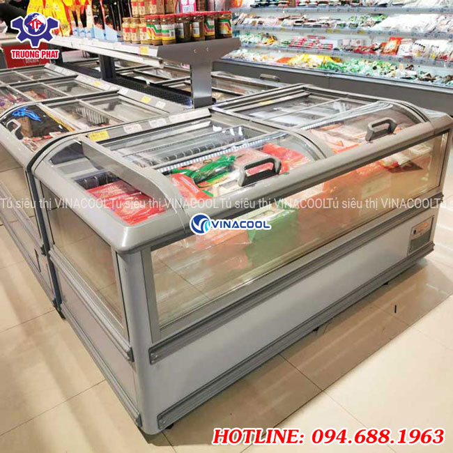 tủ đông bảo quản trưng bày siêu thị