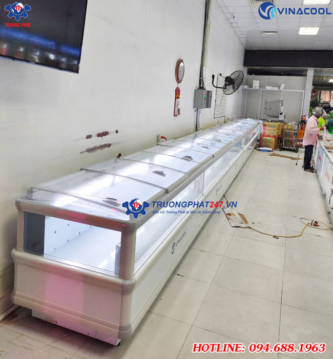 tủ đông 4 mặt kính 2m