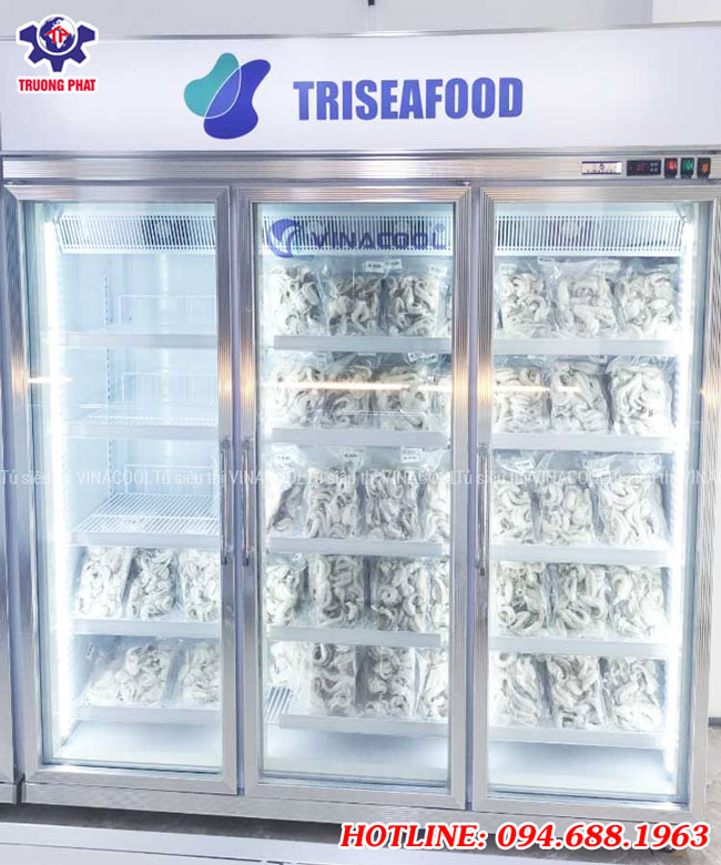 tủ đông trưng bày hải sản Vinacool