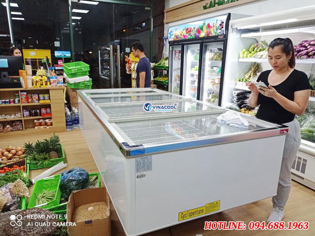 tủ đông nằm siêu thị 2m6